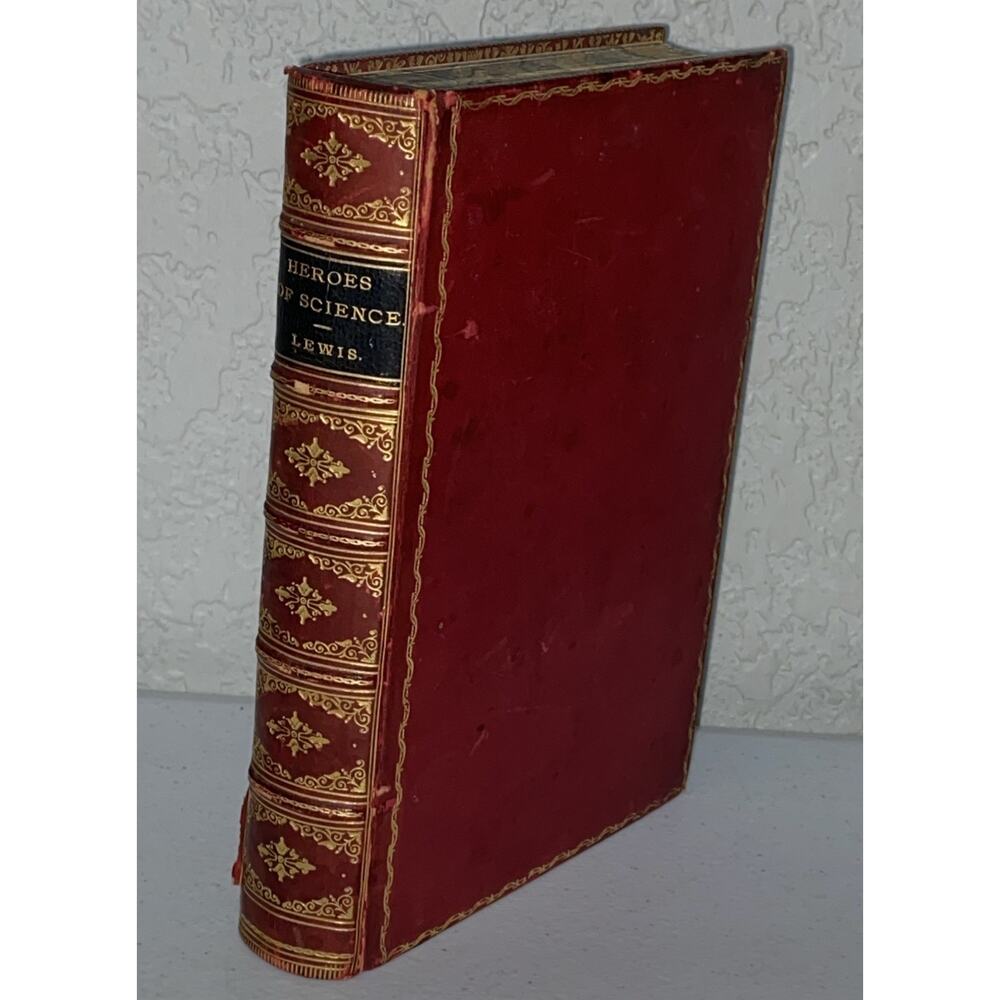 Heroes of Science Mechanicians T.C. Lewis 1884 Antique Fine Binding Gilt Red‎